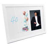 Personalised 40th Birthday Gifts for him Photo Frame